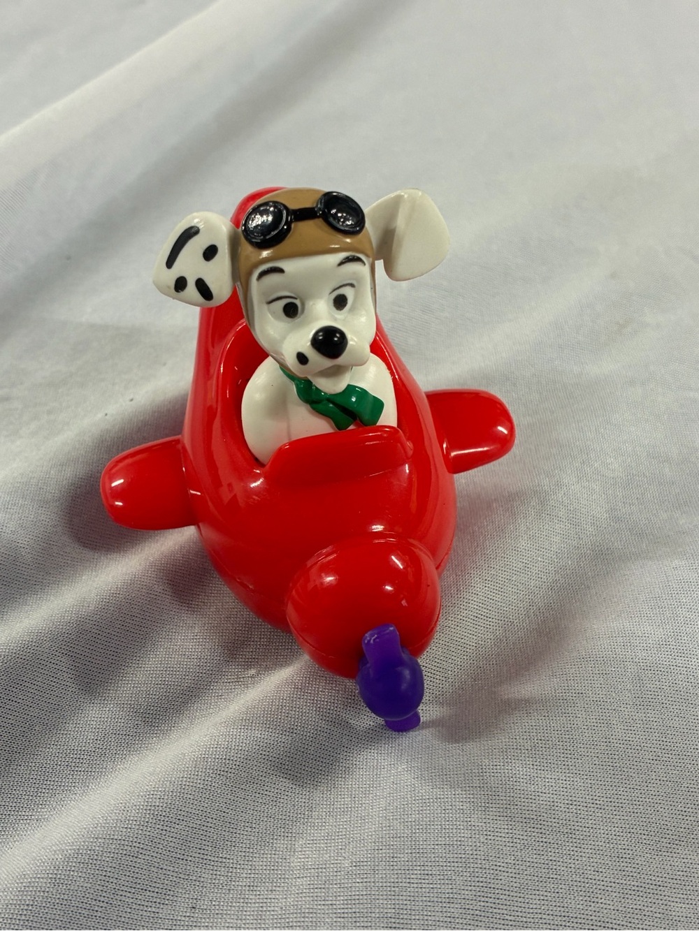 101 Dalmatian’s Puppy Red Plane Pull Back Toy McDonalds Vintage Toy Disney